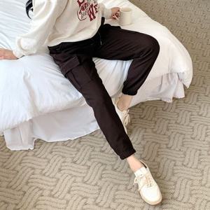 안감스웨이드 코깅 여자 스웨이드 카고 조거 팬츠 SD-231104W