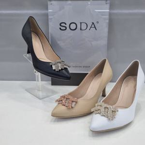 [소다][소다]여성 장식포인트 구두 7CM FLF302 3칼라_US