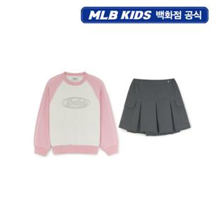 [MLB키즈PG] 스트릿 베이직 여아 라글란 맨투맨세트 (7FS2B0654-50IVS)