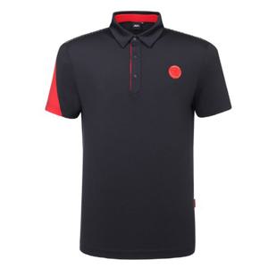 JDX 남성 반팔 와펜 소매 배색 티셔츠 X1TSV3501 BK