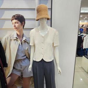 Ab.f.z DP01 V넥 시어서커블라우스재킷 AFZ5HB09