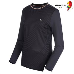 [마코] (여성)ST패턴 라운드넥 티셔츠_MMW3TR61