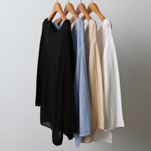 나야홍 / 빅사이즈썸머니트 I912L507 스카시보트넥7부티 RM