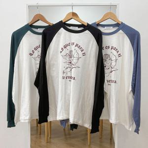 나야홍 / 빅사이즈나그랑티 V025L507 아기천사프린팅티셔츠 GB