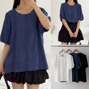 나야홍 / 위쉬몰 SM 세로줄레이스블라우스(V033H507) 빅사이즈