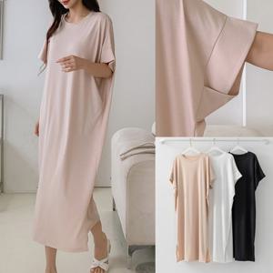 나야홍 / 위쉬몰 YY 볼드띠소매스판원피스(V063H508) 빅사이즈