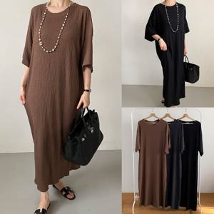 나야홍 / 위쉬몰 RA 베이직스판맥시원피스(V075H508) 빅사이즈