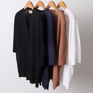 나야홍 / 빅사이즈반팔가디건 F024L507 썸머골지V버튼가디건 RM