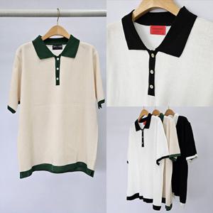 나야홍 / 위쉬몰 RM 사라배색카라반팔니트티(S219H508) 빅사이