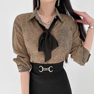 [금찌]금찌 다니 레오파드 블라우스 ST7719B