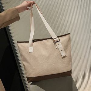 [모노무드]MNO 3컬러 데일리 에코백 코듀로이 숄더백 MSB013