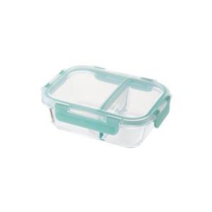 오븐 전자레인지 락앤락 칸칸용기 2칸 내열유리 밀폐용기 직사각 600ml