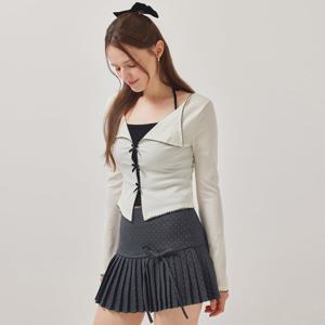 FOCUS   탑SET 트리밍자수 리본 티셔츠 PBBF5F1TS6511