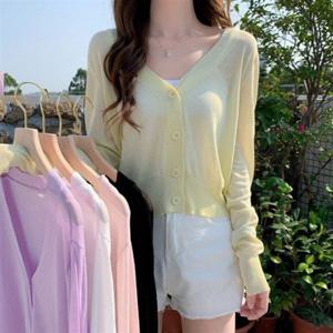 브이넥 SLT-N01 데일리 여름 가디건 얇은 의류 시원한