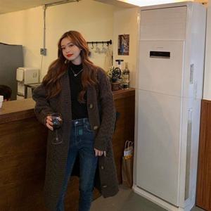 캐주얼 의류 데일리 롱 LK-G005 가디건 코트 니트 여성