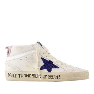 골든구스 미드 스타 글리터 스타 패치 미드탑 스니커즈 GWF0012