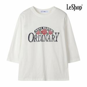 [르샵] 로즈 프린팅 7부 티셔츠 (BP8TS008A)