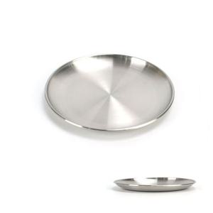 업소용 샤틴공법 무광 스텐 원형 접시 28호 반찬 식당 큰접시 위생 주방용품