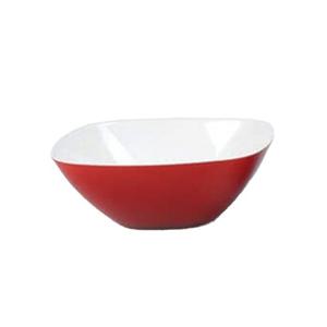 폴리카보네이트 사각 투톤 샐러드볼 적색 빙수 디저트 아이스크림 시리얼 카페