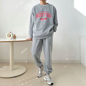 남녀트레이닝복 보스턴 남자 기모 맨투맨 조거 세트 USD-231119M