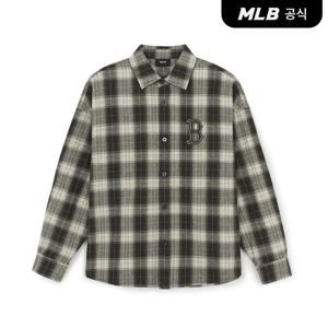 [MLB공식] 베이직 코튼 프랄렌 체크셔츠 BOS (Brown)