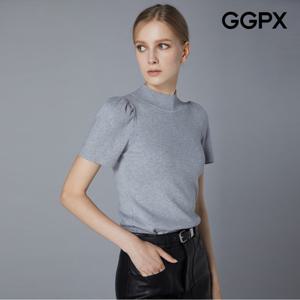 [GGPX] 하프 폴라 미니 퍼프 반팔 니트 (GO8KP023F)