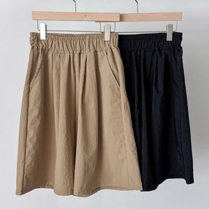 나야홍 / 빅사이즈반바지 V103L508 셔링와이드네추럴팬츠 GL