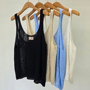 나야홍 / 빅사이즈니트나시 U781L508 발랄시스루뜨개뷔스티에 R