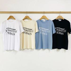 나야홍 / 빅사이즈로고티 V074L508 펄슨라운드반팔티셔츠 BU