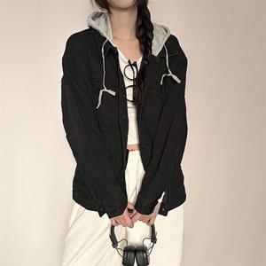 여성 의류 청자켓 루즈핏 2컬러 데일리 후드 데님 WS-DN39 데일리