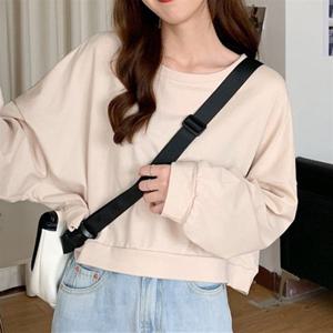 캐주얼 맨투맨 라운드 의류 가을 데일리 2컬러 LK-T014 크롭 여성