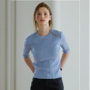 [올리브데올리브]골조직 슬림핏 반팔 니트 OK4AP750