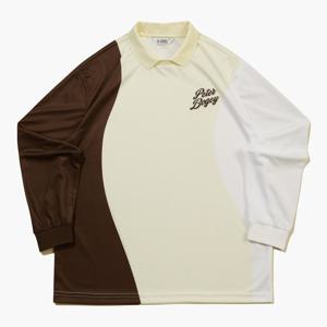 남성 물결 긴팔 카라 티셔츠 옐로우(MQ321PTL83)