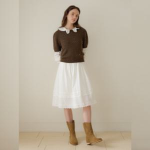 [올리브데올리브]레이스 핀턱 프릴 장식 원피스(OE5AO861-GB)