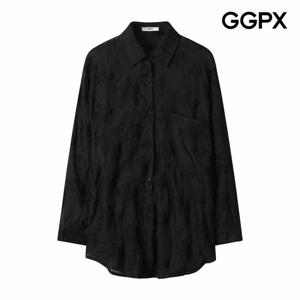 [GGPX] 플라워 자수 버튼 카라 셔츠 (GP8SH018F)