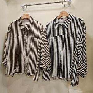 스테파니 HC07 7부소매 스트라이프 셔츠 A25SH5313