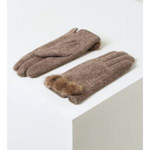 [헤지스ACC] [여성장갑] 베이지 밍크퍼 장갑 HIGV5F007I3