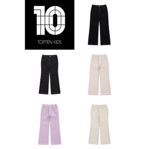 MKF4PP2211 탑텐키즈 여아 벨베틴 플레어 팬츠