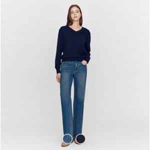 [지오다노]여자 가을 일자핏 워싱 청바지 데님 팬츠 2컬러 415954