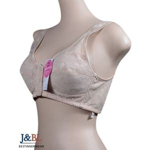 노와이어 앞후크브라 베이직 스킨색 망사 브라탑