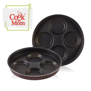 쿡투맘 매직핸즈 4구 에그팬 계란후라이 프라이팬 논스틱 코팅 다용도