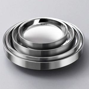 이딜리 스텐 찬기 반찬그릇 접시 유광 특대 15.3cm