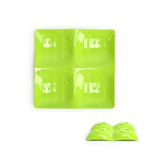 업소용 멜라민 정사절 접시(중)(연두색)