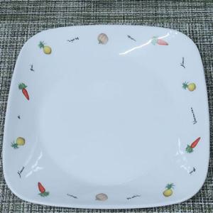 코렐 접시 반찬 그릇 식기 찬기 사각 접시 야채 23cm
