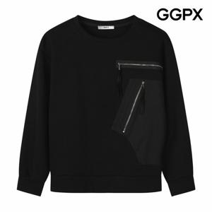 [GGPX] 더블 지퍼 포켓 맨투맨 티셔츠 (GP9TS008F)
