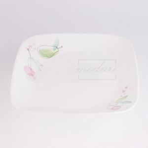 코렐 파스텔멜로디 사각 중접시 식기 그릇