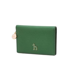 [헤지스]HIHO5F921E2_여성 그린 소가죽 참장식 카드지갑
