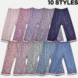 부드러운 60수 꽃나염 레이스 여성 9부 파자마 0008ey