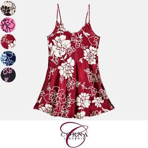 플라워패턴 매끄럽고 편안한 여성 슬립 원피스 0178bi