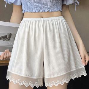 여성스러운 주름 레이스 사계절 반바지 부드러운